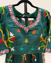 Green Garba Lehenga Set Folk Style
