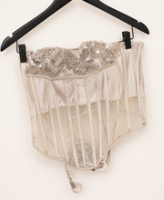 Tube Top Champagne Pink Corset Pre-Stiched Saree