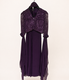 Long Sleeve Sequence Flowy Indo Western Palazzo Set