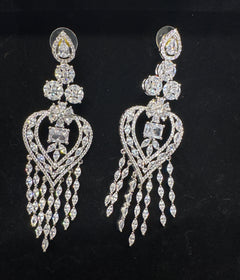 Diamond fancy dangling studs earring