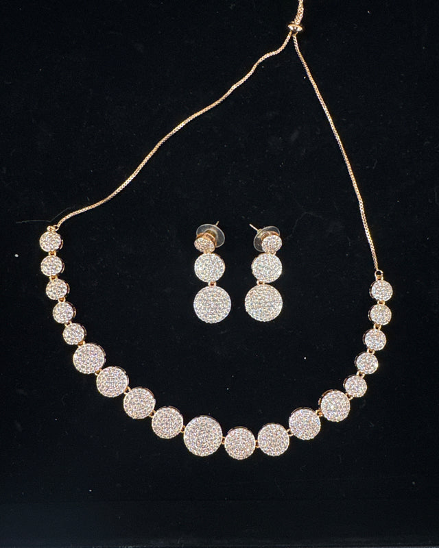 Rose gold diamond chandelier set in rose gold