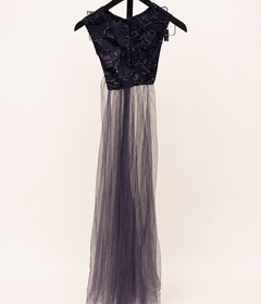 Dark Plum over coat net as Dupatta Pre-Stiched  Saree