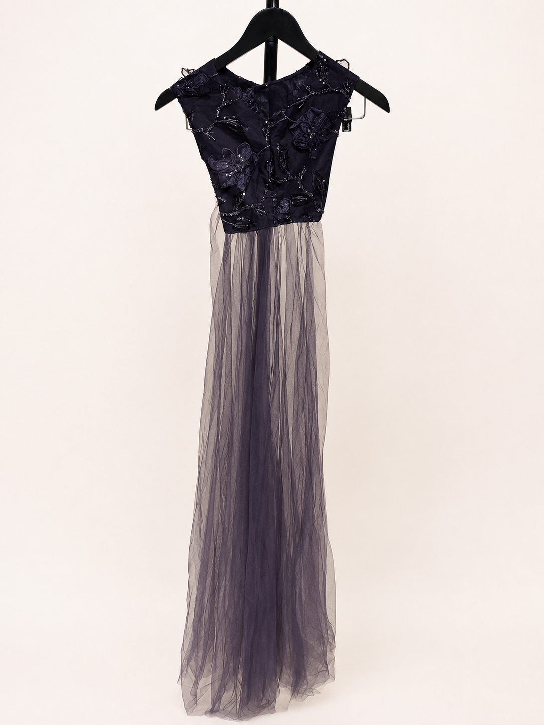 Dark Plum over coat net as Dupatta Pre-Stiched  Saree