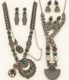 Oxidized Garba Set