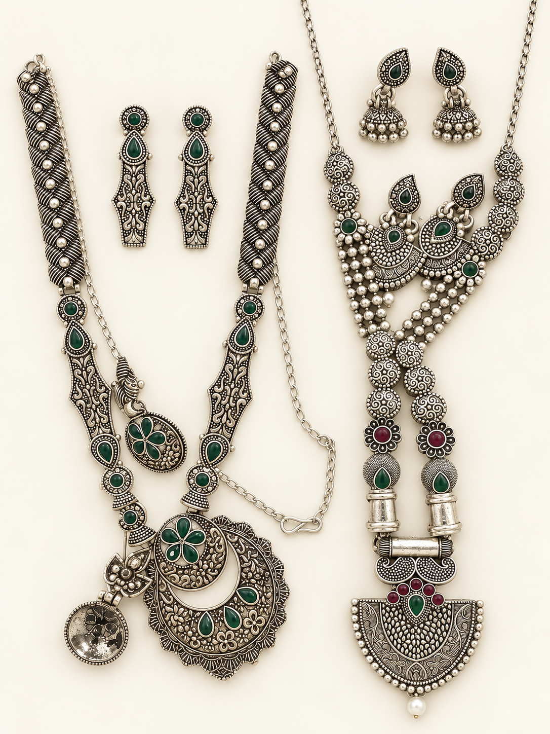Oxidized Garba Set