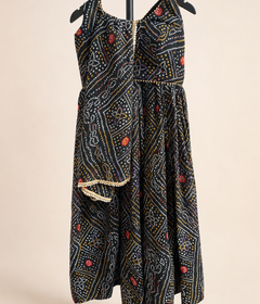 Black bhadni Garba Lehenga Set