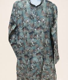 Royal dark Hidden Leaf Men’s Kurta Cotton Colorful