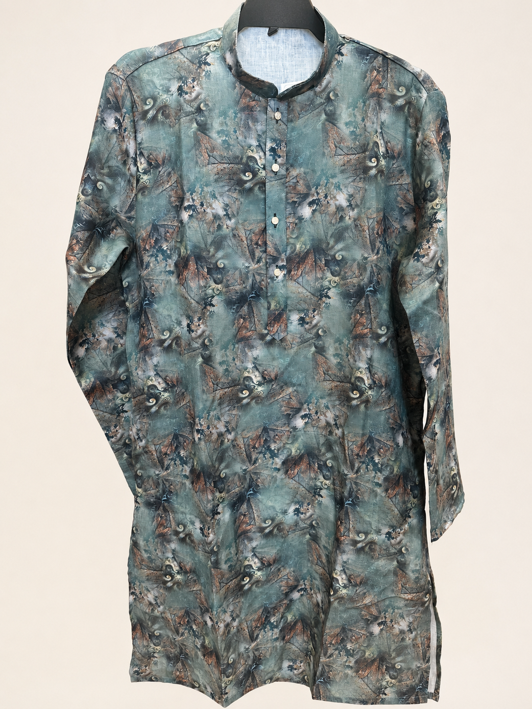 Royal dark Hidden Leaf Men’s Kurta Cotton Colorful