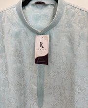 Baby Blue Traditional Elephant Pattern Deluxe Kurta