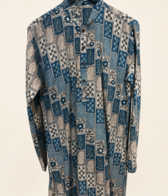 Blue Traditional Riniya Deluxe Kurta