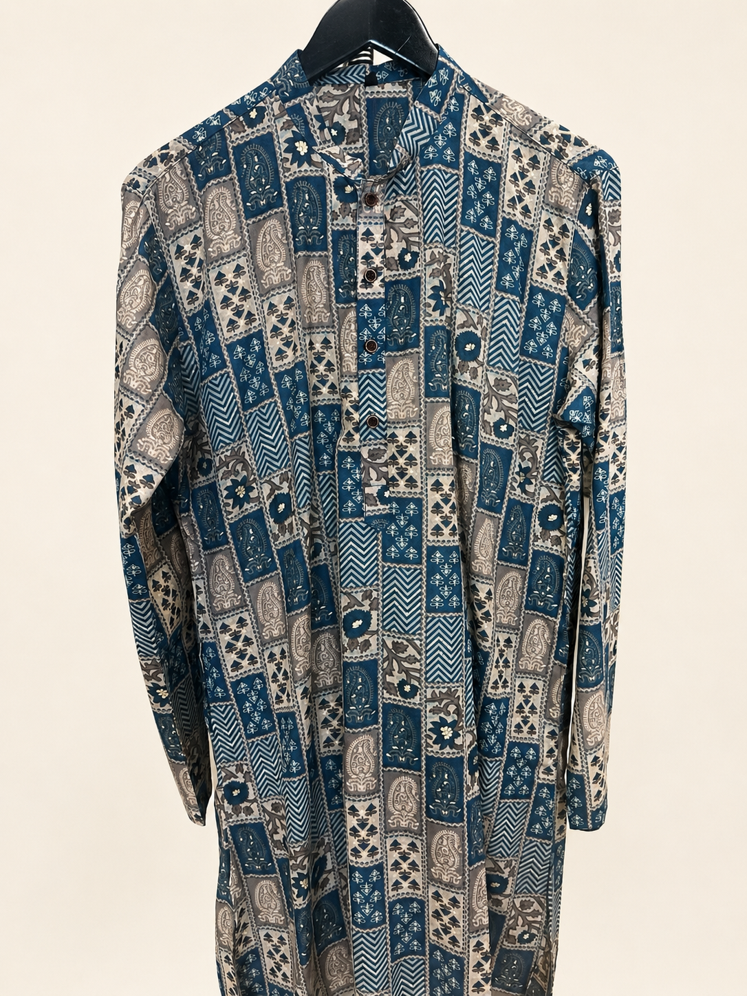 Blue Traditional Riniya Deluxe Kurta
