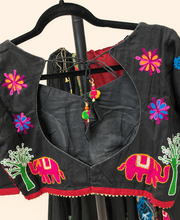 Black Lehenga with Maroon Dupatta