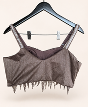 Shiny Brown Co-Ord Set with Jacket as Dupatta