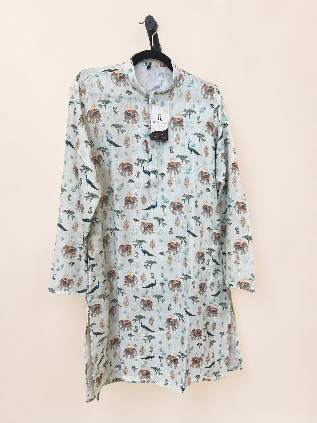 Peacock Men’s Kurta Cotton Colorful