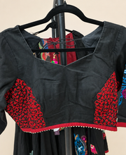 Black Lehenga with Maroon Dupatta