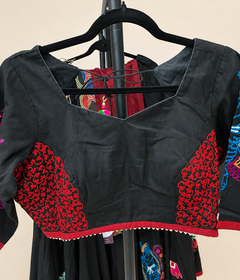 Black Lehenga with Maroon Dupatta