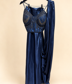 Blue Royale Deluxe Pre-Stiched Saree
