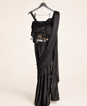 Black Wing Corset Pre-Stiched- Saree