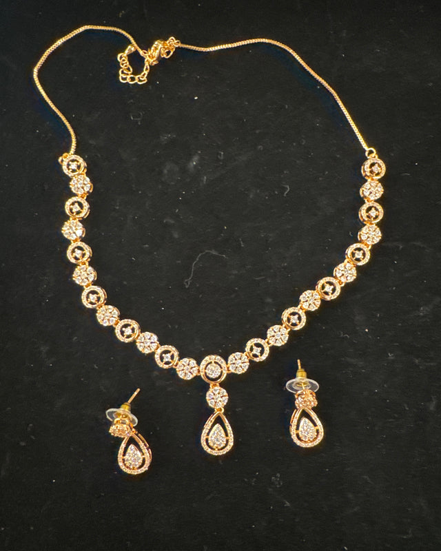 Rose gold diamond circle full set