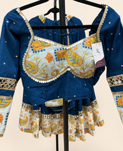 Blue and White Floral Riniya Lehenga Set