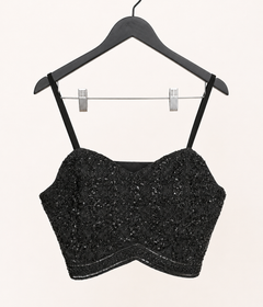 Black Embellished Cape Sleeve Palazzo Set