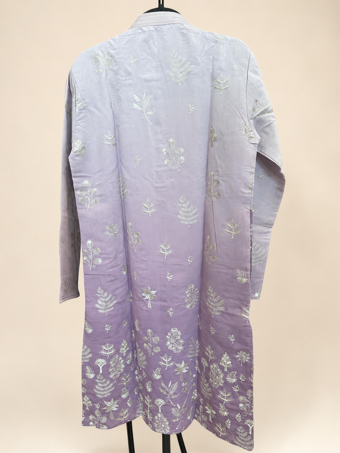 Ombre Pink Traditional Pattern Deluxe Kurta