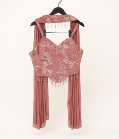 Elegant Plum Palazzo Set Apple cut