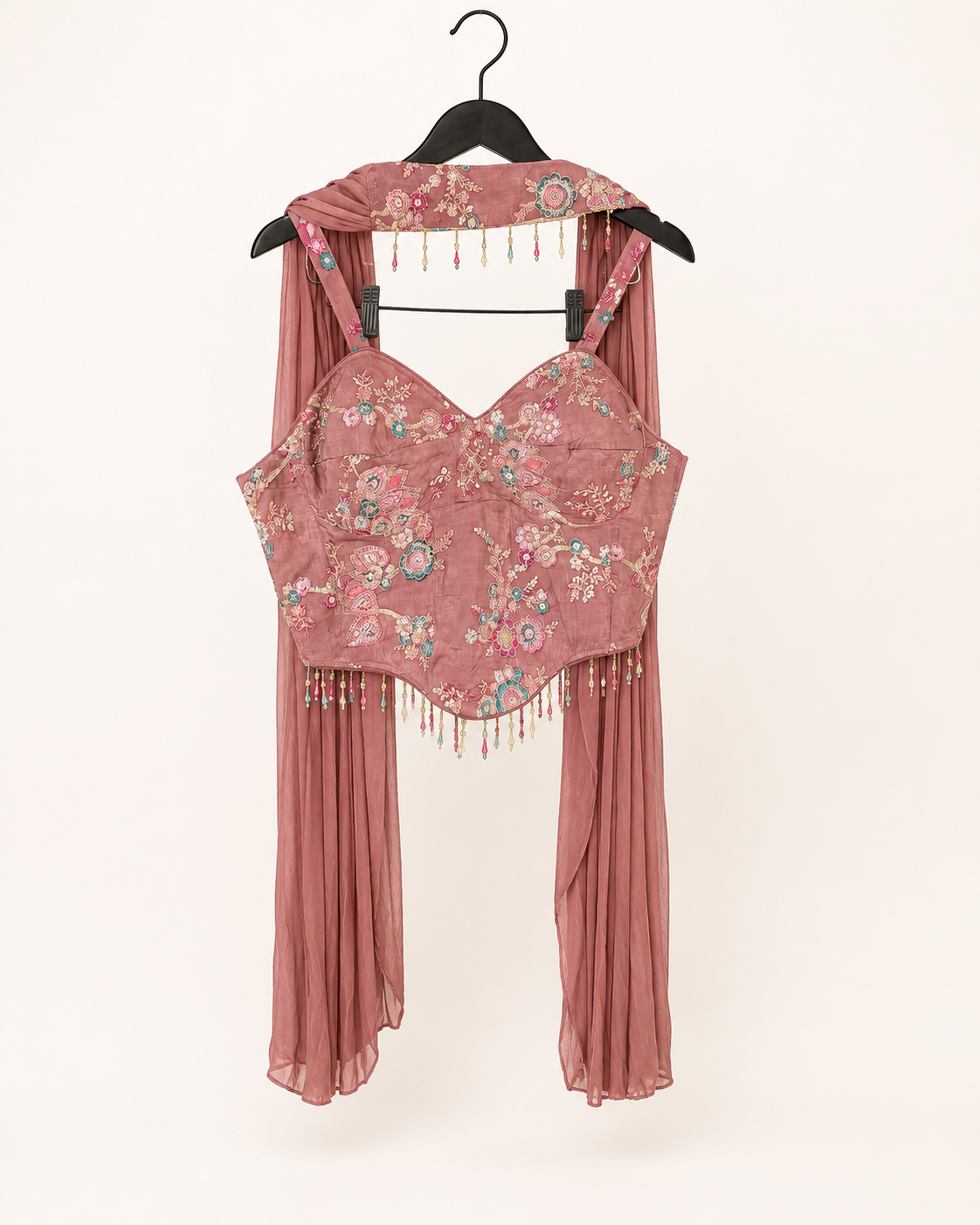 Elegant Plum Palazzo Set Apple cut