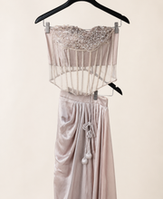 Tube Top Champagne Pink Corset Pre-Stiched Saree