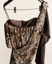 Brown Crop Top Sphagetti Top Indo Western