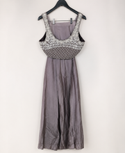 Purple Pearl Crop Top Pre-Stiched  Saree