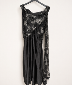 Black Butterfly Sequence co-ord attached Dupatta