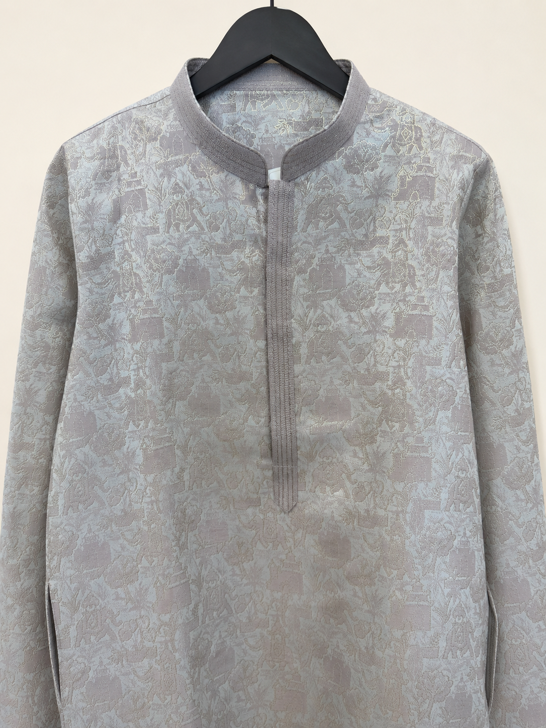 Baby Purple Lavender Traditional Elephant Pattern Deluxe Kurta