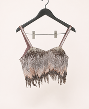 Shiny Brown Co-Ord Set with Jacket as Dupatta