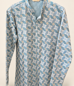 Light Blue White Design Heavy Mens
