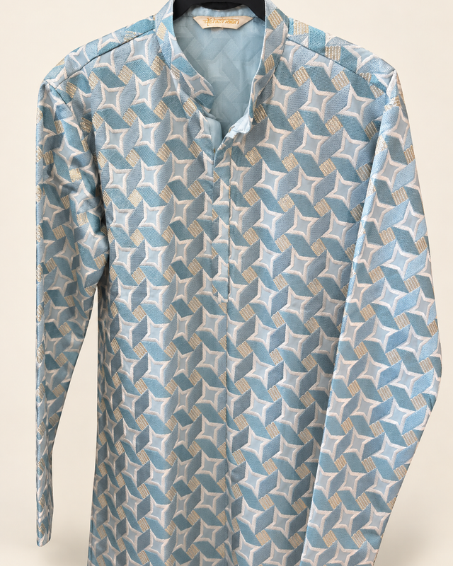 Light Blue White Design Heavy Mens