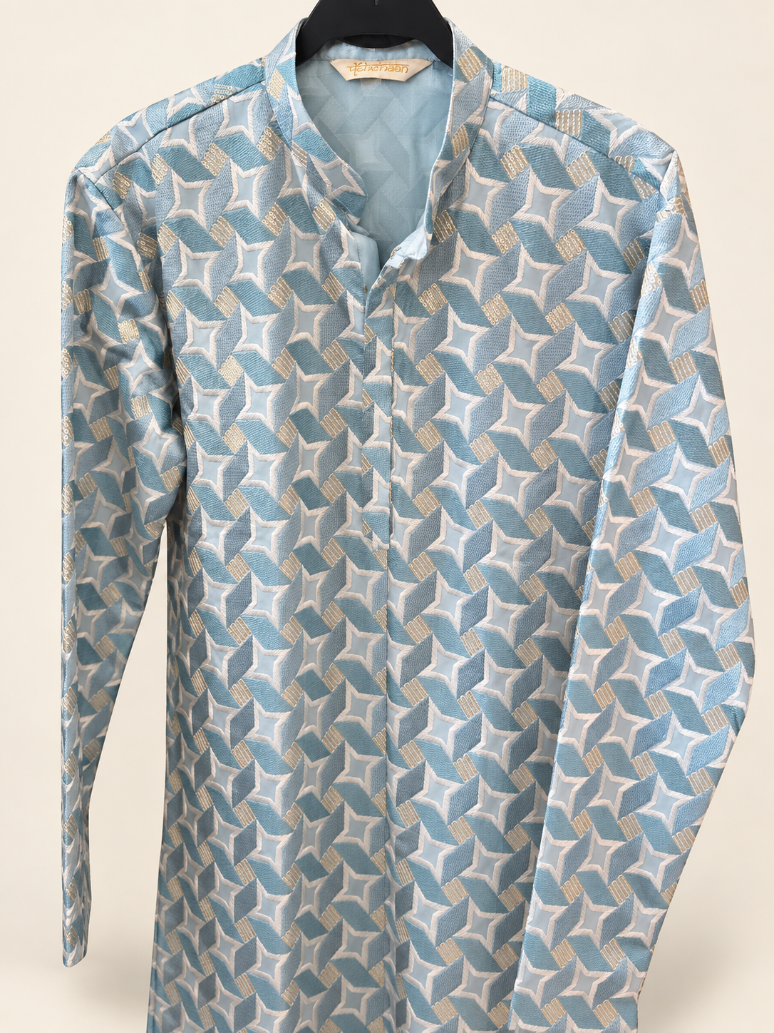 Light Blue White Design Heavy Mens
