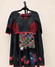 Black Lehenga with Maroon Dupatta