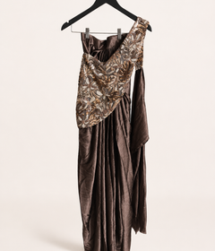 Brown Crop Top Sphagetti Top Indo Western