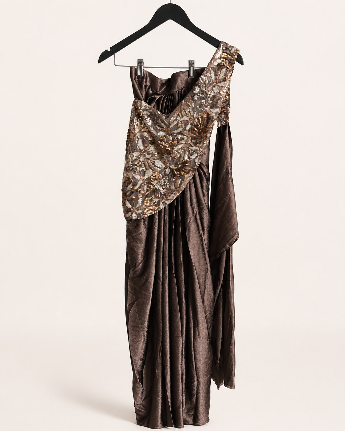 Brown Crop Top Sphagetti Top Indo Western