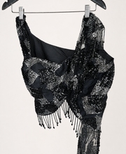 Black Butterfly Sequence co-ord attached Dupatta