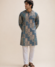 Blue Traditional Riniya Deluxe Kurta
