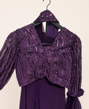 Long Sleeve Sequence Flowy Indo Western Palazzo Set