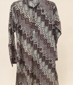Maroon Traditional Riniya Deluxe Kurta