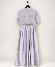 Heavy Lavender Embellished Palazzo Set with Attached Dupatta