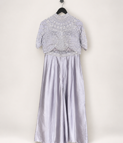 Heavy Lavender Embellished Palazzo Set with Attached Dupatta