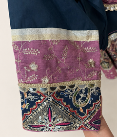 Black and Pink Garba Lehenga Set with Pink Dupatta