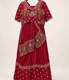 Ruby red Elegant Lehenga Set