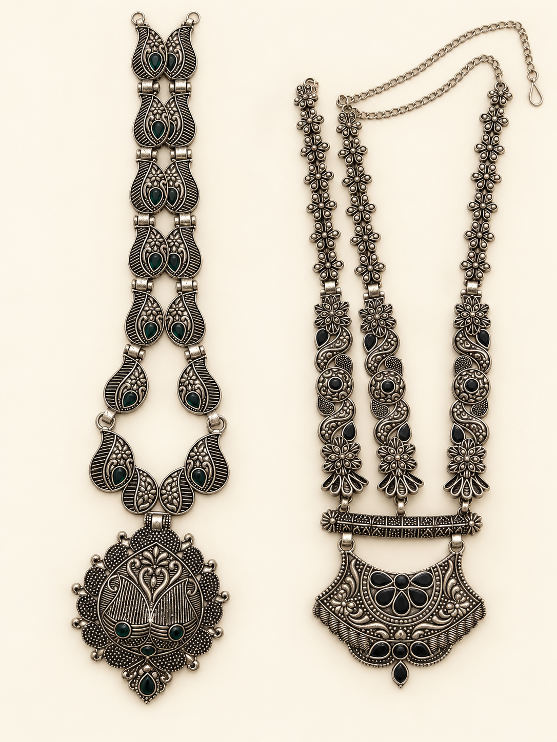 Oxidized Garba Set