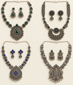 Oxidized Garba Set